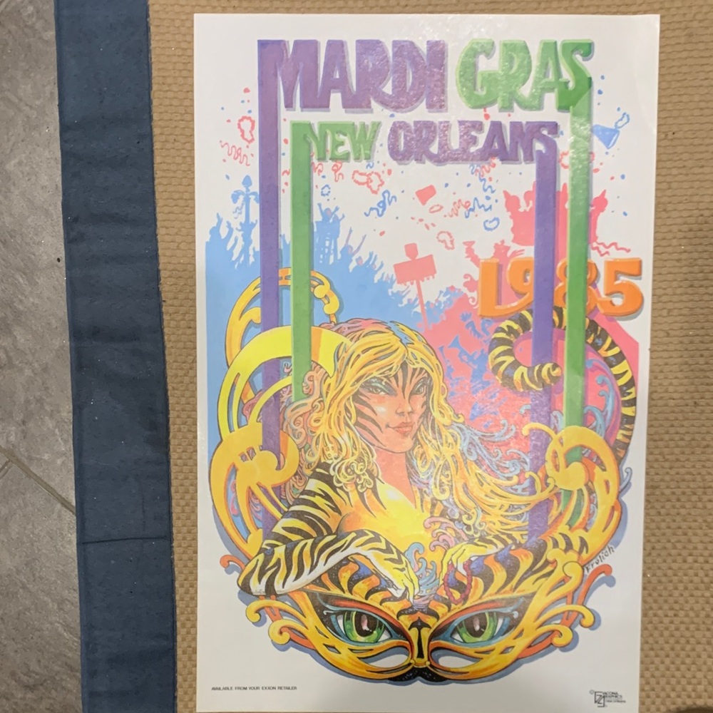 Vintage 1985 Mardi Gras poster